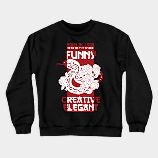 Floral snake Tee design year of the snake Crewneck Sweatshirt